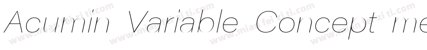 Acumin Variable Concept med字体转换